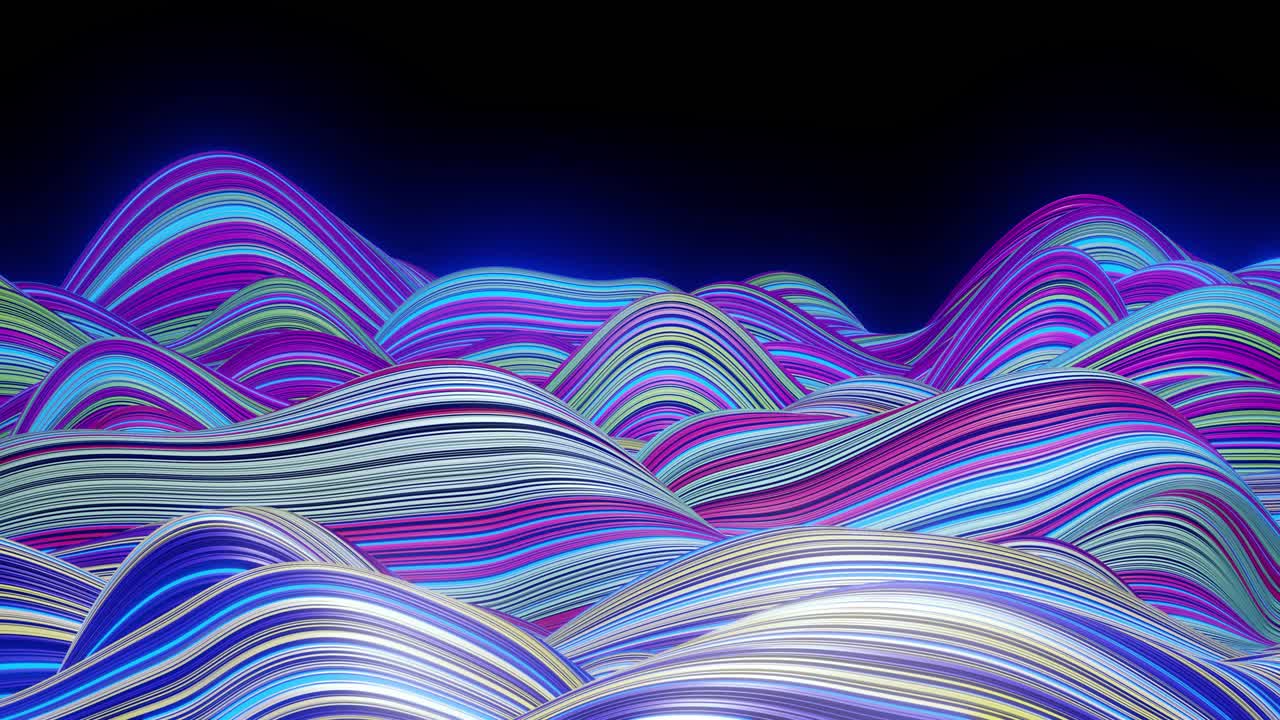 표면에 파동의 아름다운 추상적인 배경, 색상 그라디언트, 스트라이프 직물 표면으로 파동 또는 액체에 파동으로 extruded 선.