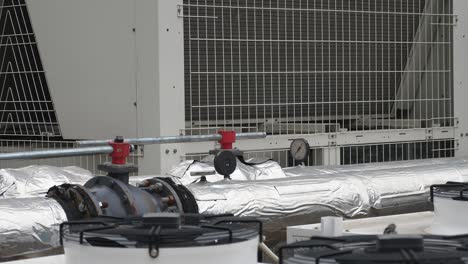 big air ventilation hvac units for office building with pipes and manometers