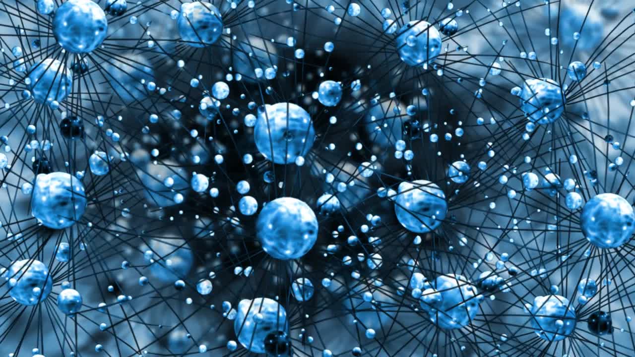 Stock animation showing bacterias