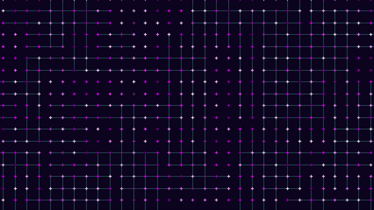 서로 연결된 사각형으로 검은색과 색의 격자 패턴을 대조합니다.