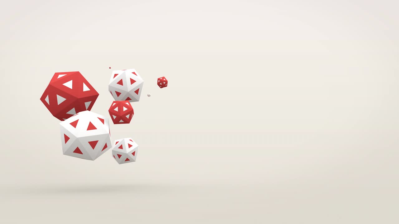 Abstrakt loop-animation af roterende 3D platoniske former (animation af geometriske former)