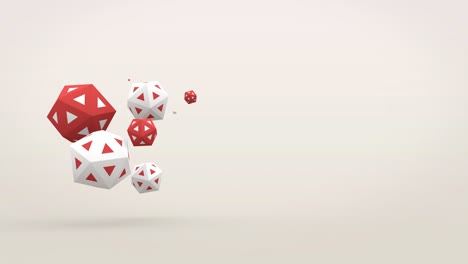 animación de bucle abstracto de formas platónicas 3d giratorias (animación de formas geométricas)