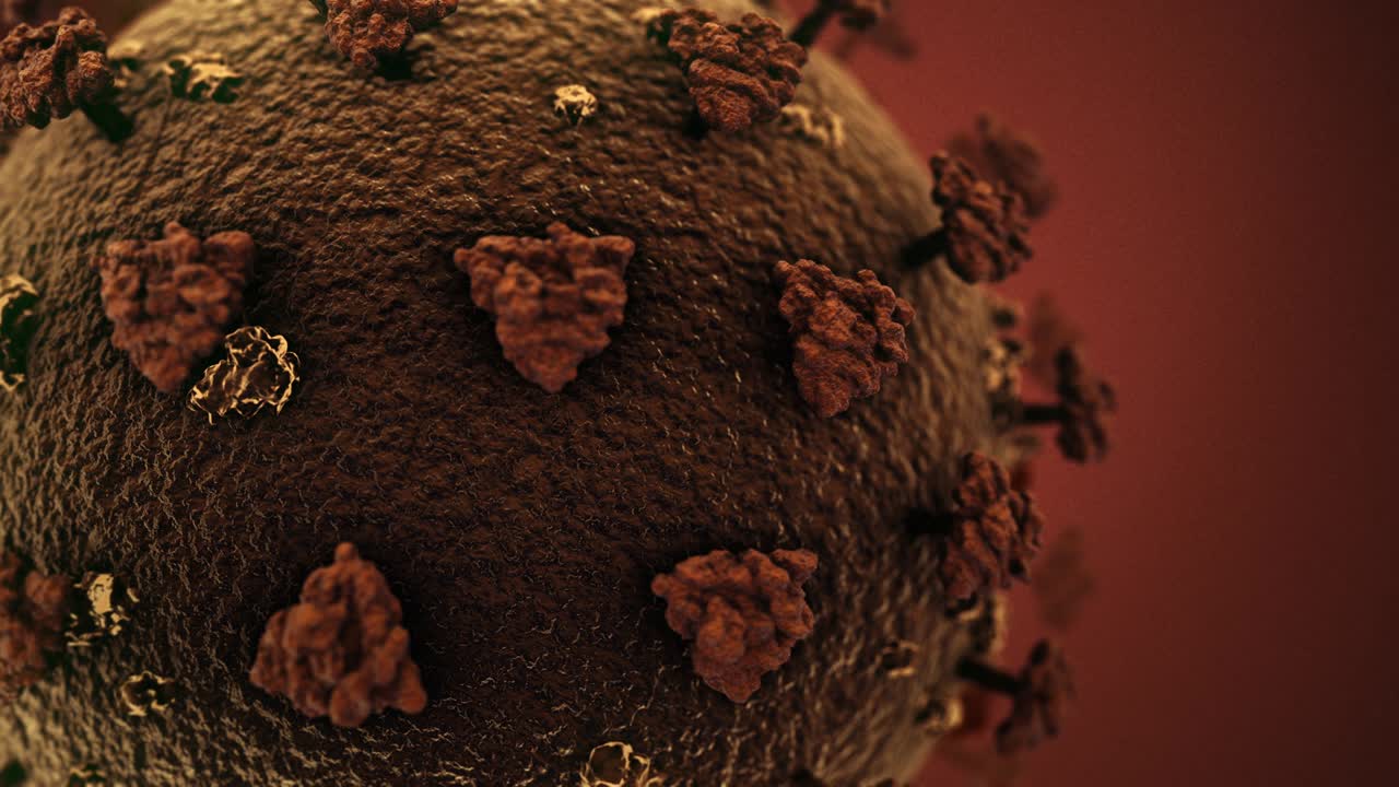 Animation of Covid -19 coronavirus concept background loop