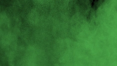 green smoke with black background