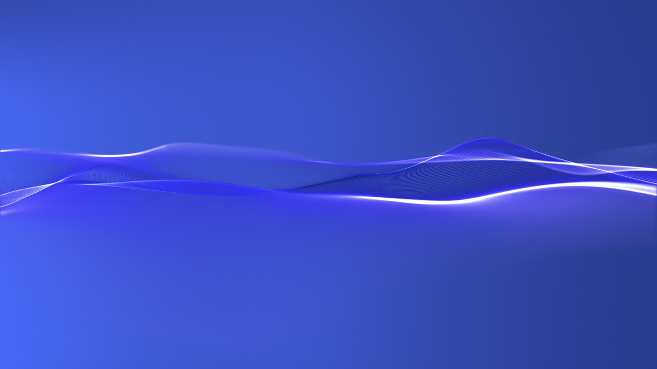 Digital Blue Line Waves – Abstract Loop Background