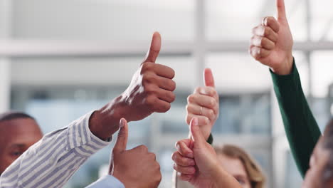 group of people giving thumbs up in agreement
