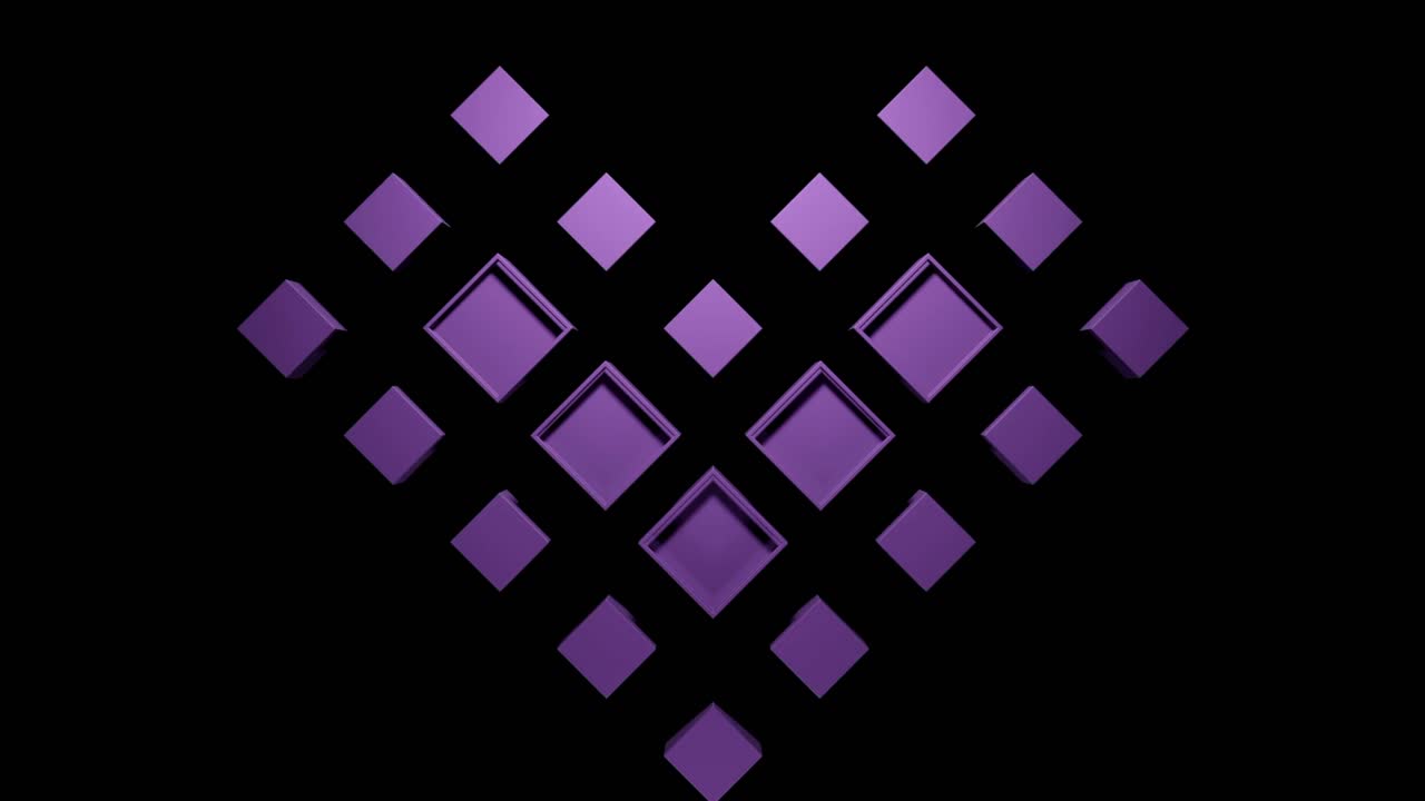 보라색 기하학적 심장