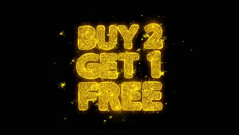buy 2 get 1 free sparkling gold promotion graphic
