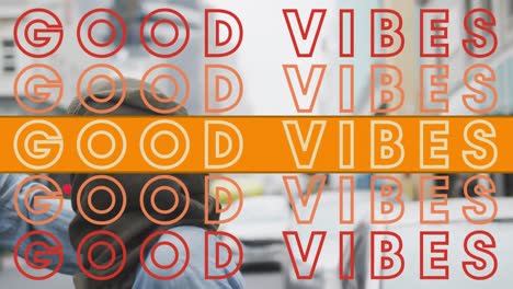 animación de vibraciones de texto sobre mujer atrapando taxi
