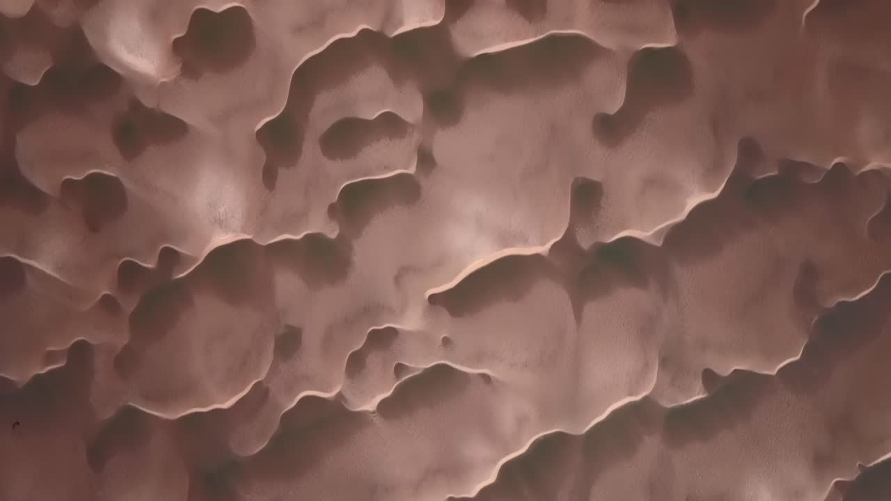 Aerial View of Sand Dunes in the Desert