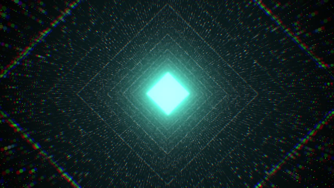 túnel digital abstracto con un centro de diamante brillante