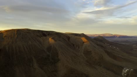 Beautiful-4k-aerial-footage-of-Nevada-desert-mountains-outside-of-Reno-during-sunset