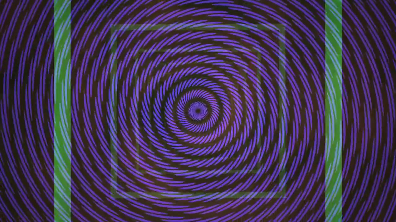 Abstraktní rotující spirálový vzor s geometrickými rámy