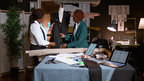 black women in the tailor shop