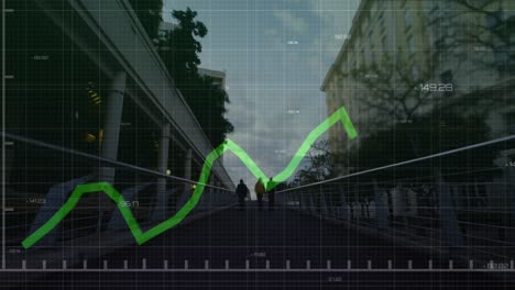 Animation-of-financial-graphs-and-data-over-cityscape