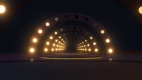 3d rendered glowing tunnel archway