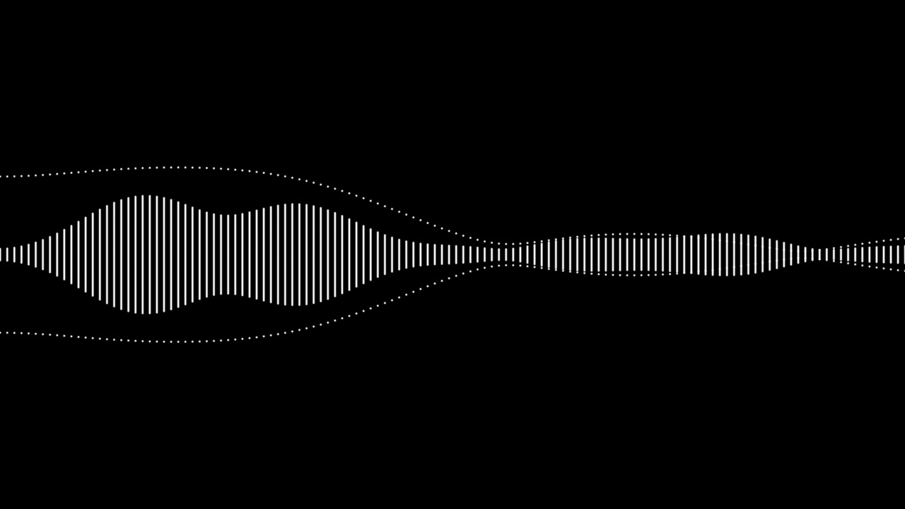 A simple black and white audio visualization effect