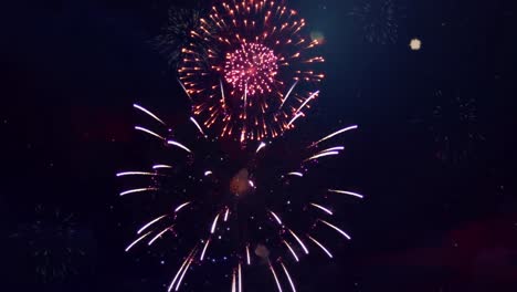 beautiful fireworks display show loop animation background birthday anniversary celebration holiday