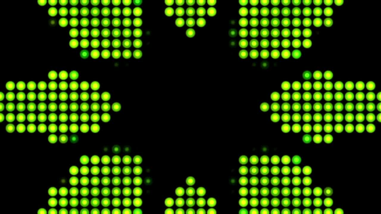 luce astratta radiante che regola il movimento di tutti i colori sottili dei punti luminosi, sfondo nero