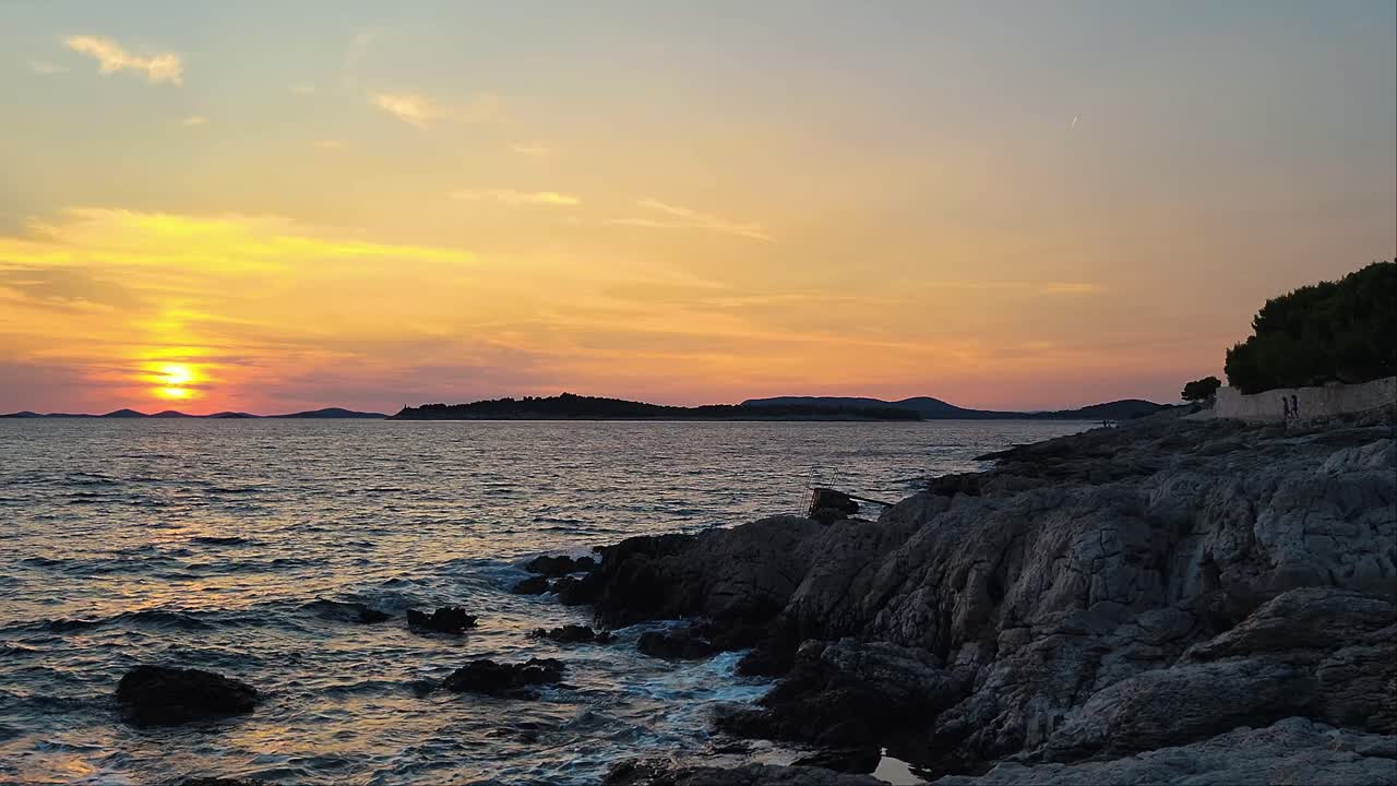 Stunning Sunset over the Ocean with Islands