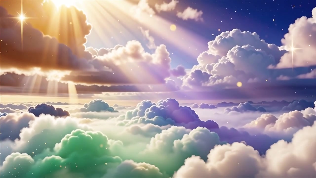 Christian Heavenly Light Worship Background
