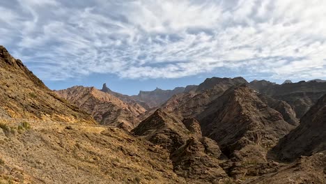 view from mirador del Molino to Roque Nublo and Pico de las Nieves in Gran Canaria