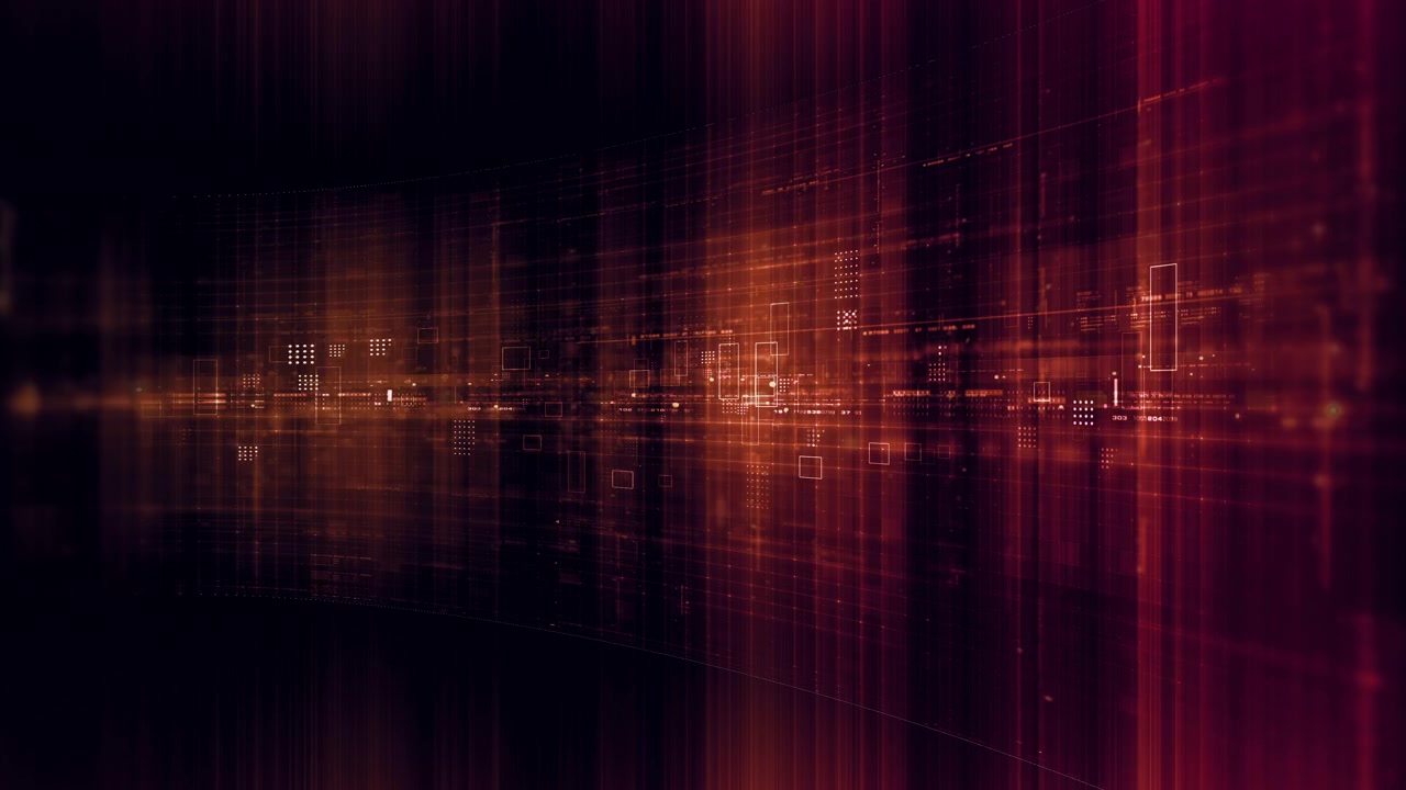 Visualizzazione futuristica di rete dati con flussi digitali luminosi, interfaccia di analisi big data, sfondo di tecnologia cyber e sistema di comunicazione in un display virtuale curvo