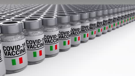 botellas de la vacuna contra el covid-19 en italia
