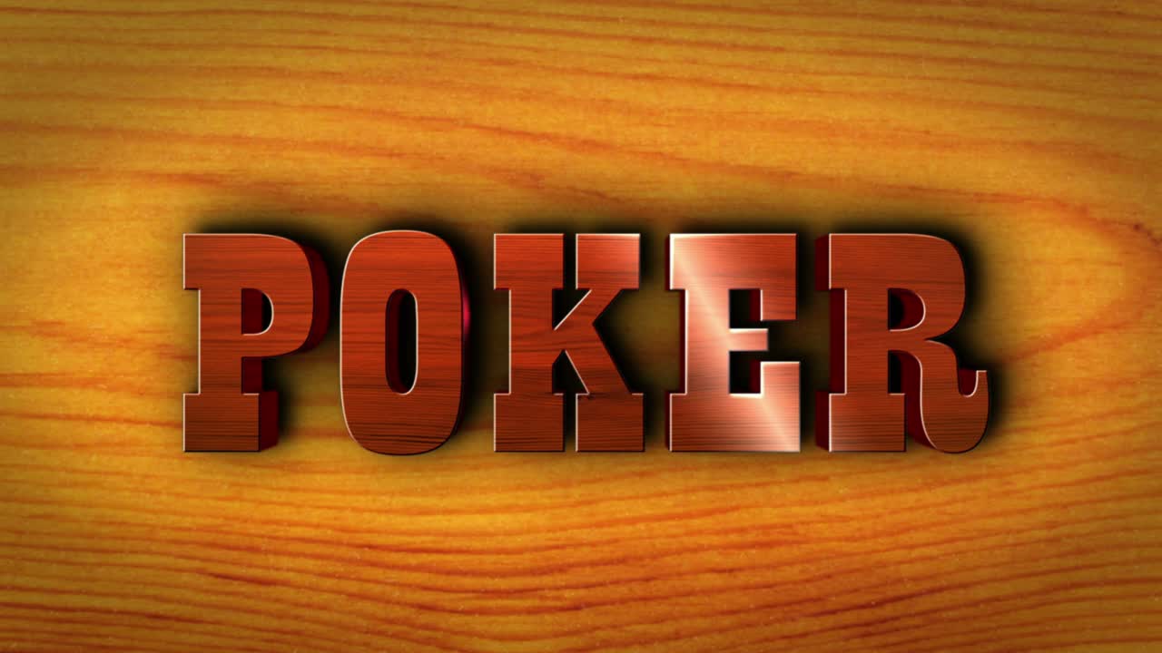Testo di poker sul tavolo, in loop
