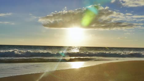 sunset beach scene