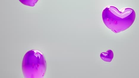 violet balloon hearts