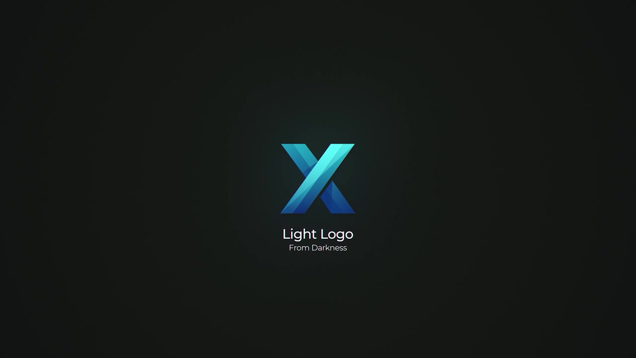 Animierte Logo-Enthüllung mit leuchtenden Lichteffekten