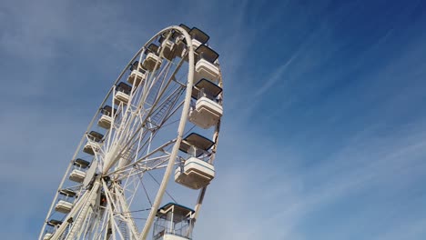 ferris wheel on blue sky background