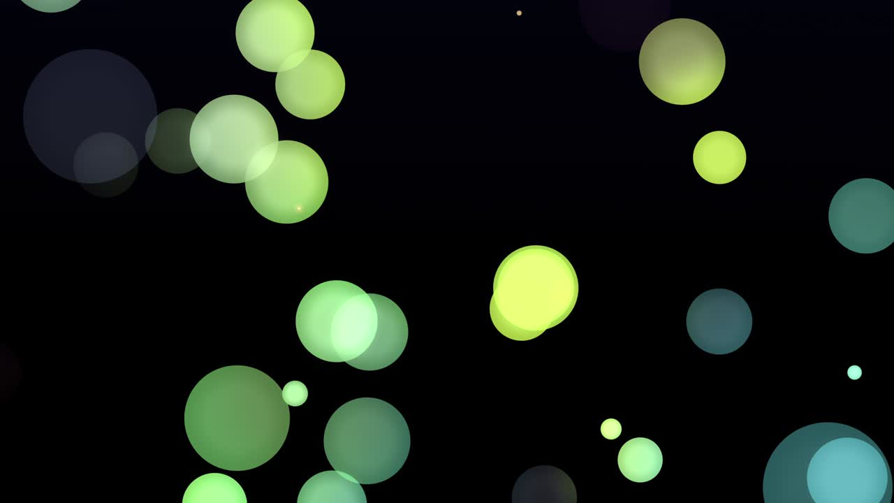 다채로운 애니메이션 원, 입자, 밝은 배경, 4k