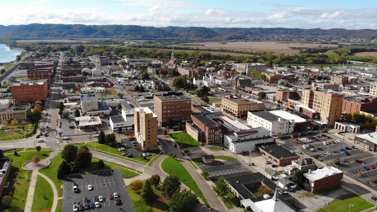 Portsmouth Ohio, sentrum – luftdrone