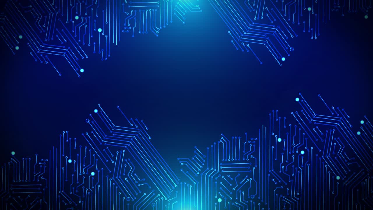 4k 3d loop of print circuit technology cyber and futuristic concept animation circuit board with