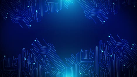 4k 3d loop of print circuit technology cyber and futuristic concept animation circuit board with