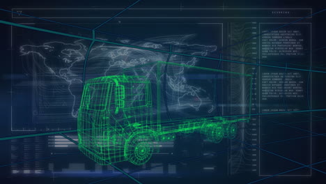 3d technical drawing of car