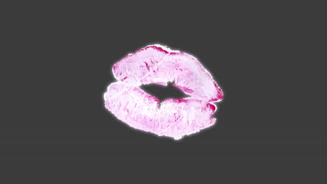 pink kiss print