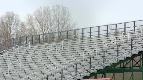 school stadium empty bleachers for audience