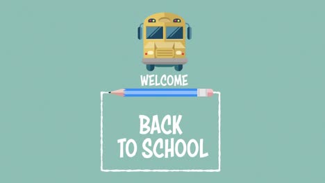 welcome back to school text against multiple back to school text on badge