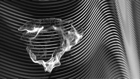 animación de formas y líneas blancas sobre fondo negro.