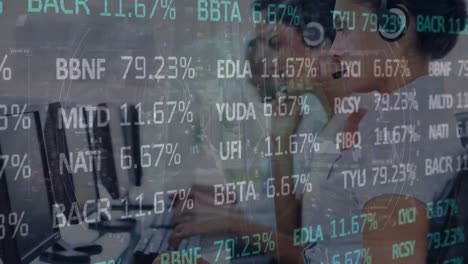 Animación-Del-Procesamiento-De-Datos-Financieros-Sobre-Diversos-Empresarios-Que-Trabajan-En-La-Oficina