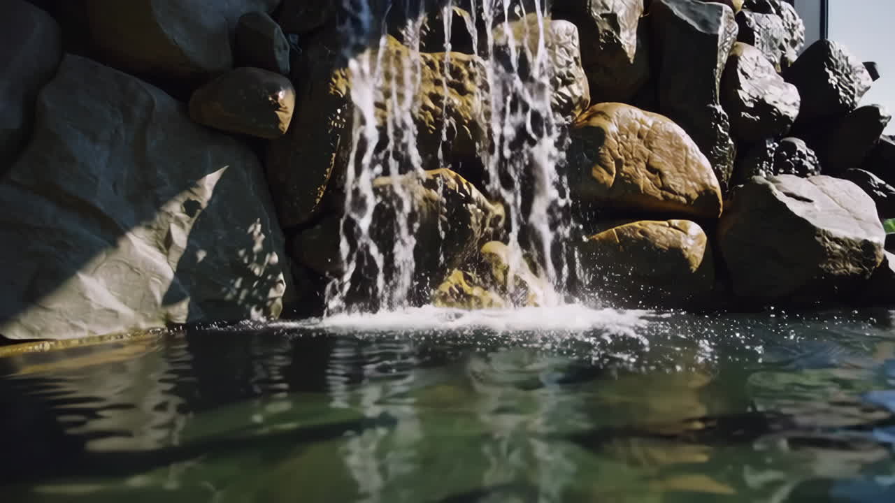 Indoor Waterfall and Pool Feature