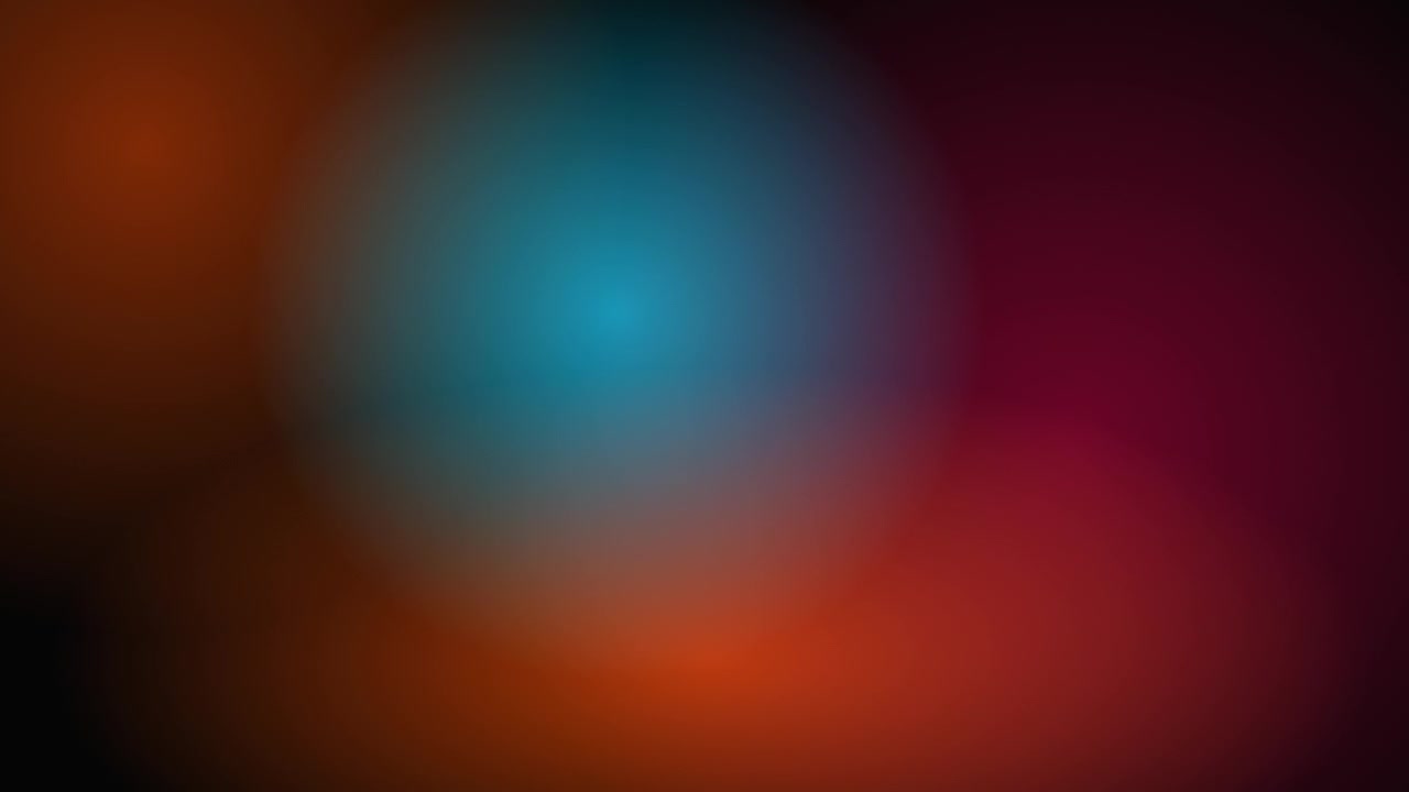Abstract Motion Background with Soft Glowing Blue and Orange Spheres
