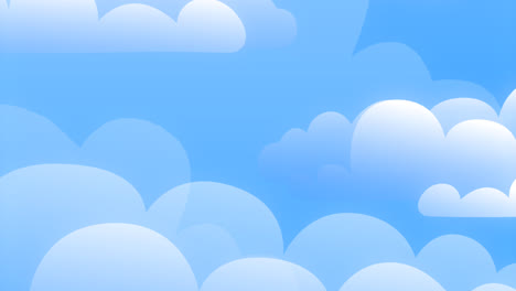 motion graphic of cloudy sky background in flat style