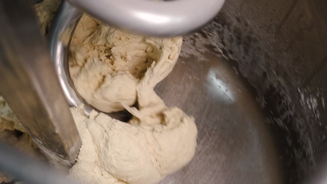 Dough Mixing in Commercial Kitchen