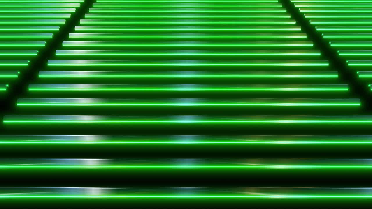 Neon Green Futuristic Stairs