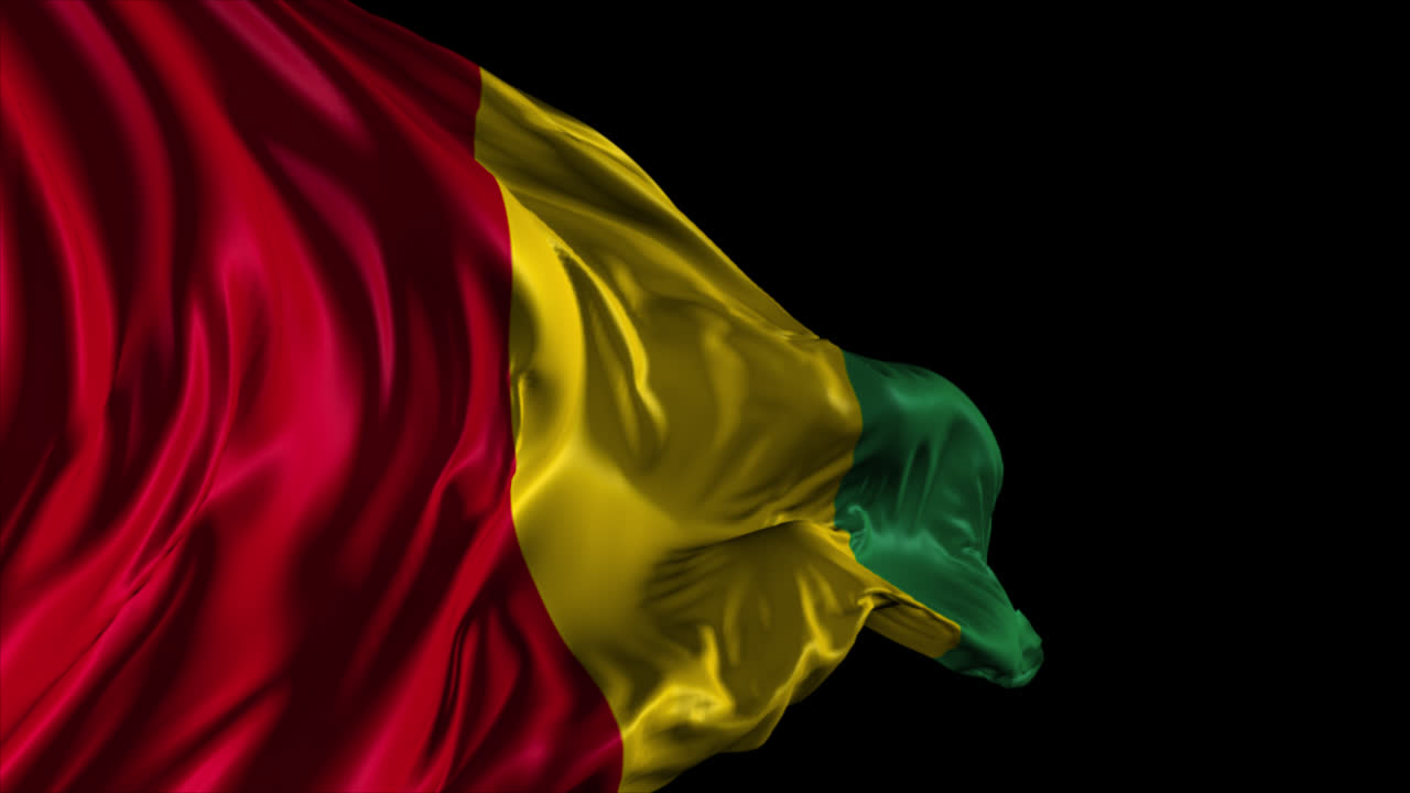 Flag of Benin waving