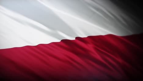 Bandera-De-Polonia,-Pantalla-Completa-En-Alta-Resolución-4k-Bandera-De-La-República-De-Polonia-4k